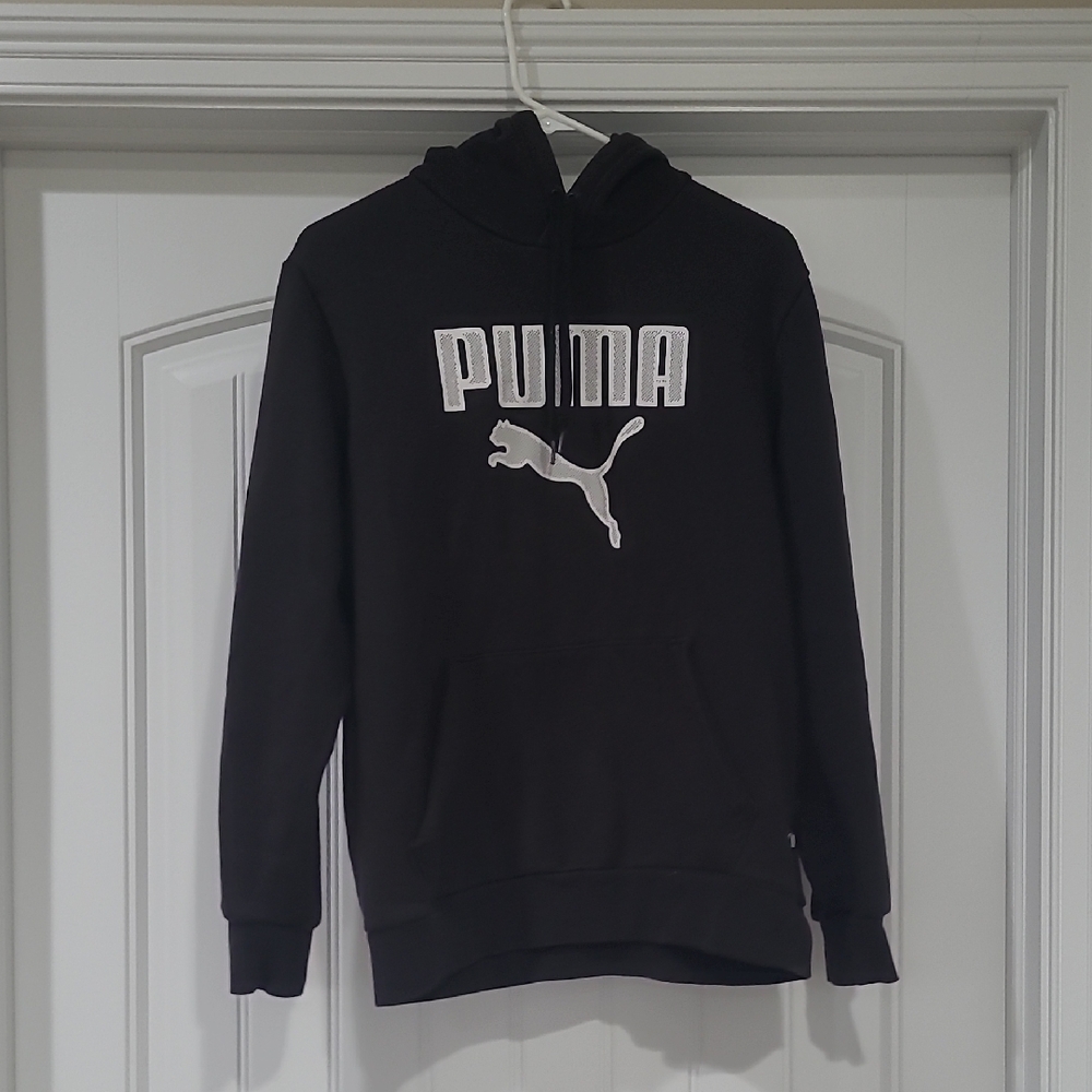 Puma Black Hoodie with White Logo